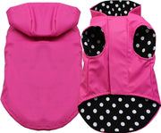 Mirage Pet Products Small (3-6 lbs.) / Bright Pink Pet Dog & Cat Hooded Raincoat Available in 6 Colors