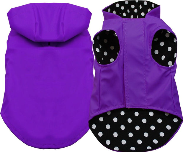 Mirage Pet Products Small (3-6 lbs.) / Purple Pet Dog & Cat Hooded Raincoat Available in 6 Colors