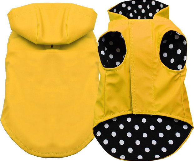 Mirage Pet Products Small (3-6 lbs.) / Yellow Pet Dog & Cat Hooded Raincoat Available in 6 Colors