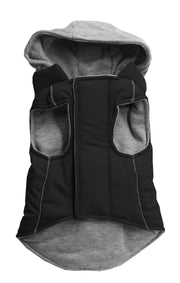 Mirage Pet Products Small / Black Pet Dog & Cat Reversible Hooded Coat in 4 Colors to Choose From