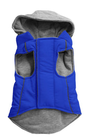 Mirage Pet Products Small / Blue Pet Dog & Cat Reversible Hooded Coat in 4 Colors to Choose From