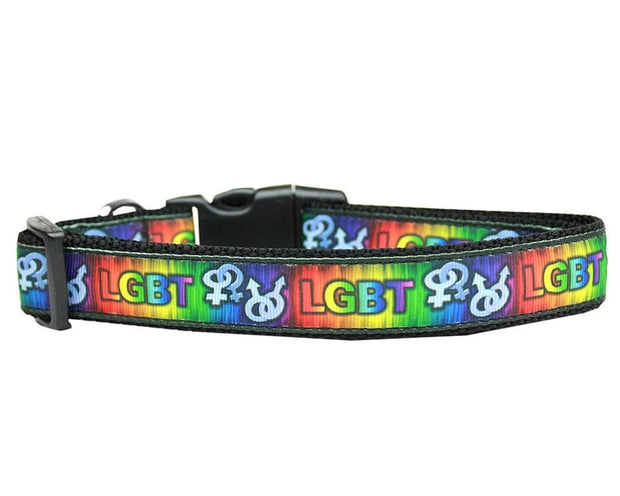 Mirage Pet Products X-Small Collar Dog Nylon Collar or Leash "LGBT"