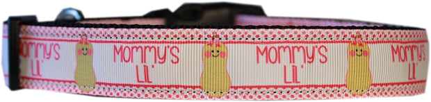 Mirage Pet Products X-Small Collar Dog Nylon Collar or Leash "Mommy's Lil Peanut"