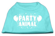 Mirage Pet Products XS (0-3 lbs.) / Aqua Pet Dog & Cat Shirt Screen Printed "Party Animal"