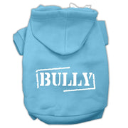 Mirage Pet Products XS (0-3 lbs.) / Baby Blue Dog or Cat Hoodie Screen Printed "Bully"