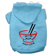 Mirage Pet Products XS (0-3 lbs.) / Baby Blue Dog or Cat Hoodie Screen Printed "Miso Cute"