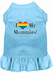 Mirage Pet Products XS (0-3 lbs.) / Baby Blue Pet Dog & Cat Dress "I Heart My Mommies"