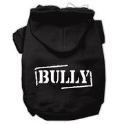 Mirage Pet Products XS (0-3 lbs.) / Black Dog or Cat Hoodie Screen Printed "Bully"