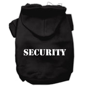 Mirage Pet Products XS (0-3 lbs.) / Black Dog or Cat Hoodie Screen Printed "Security"