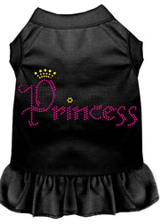 Mirage Pet Products XS (0-3 lbs.) / Black Pet Dog & Cat Rhinestone Dress "Princess"
