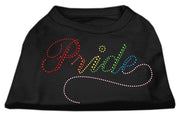 Mirage Pet Products XS (0-3 lbs.) / Black Pet Dog & Cat Rhinestone Shirt "Rainbow Pride"