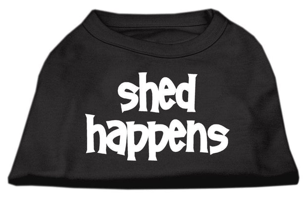 Mirage Pet Products XS (0-3 lbs.) / Black Pet Dog & Cat Screen Printed Shirt "Shed Happens"
