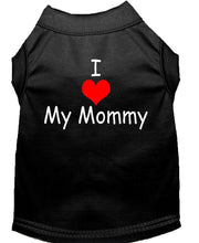 Mirage Pet Products XS (0-3 lbs.) / Black Pet Dog & Cat Shirt Screen Printed "I Love My Mommy"