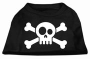 Mirage Pet Products XS (0-3 lbs.) / Black Pet Dog or Cat Shirt Screen Printed "Skull Crossbones"