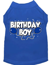 Mirage Pet Products XS (0-3 lbs.) / Blue Pet Dog & Cat Shirt Screen Printed "Birthday Boy"