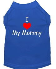 Mirage Pet Products XS (0-3 lbs.) / Blue Pet Dog & Cat Shirt Screen Printed "I Love My Mommy"