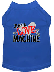Mirage Pet Products XS (0-3 lbs.) / Blue Pet Dog & Cat Shirt Screen Printed "Just A Love Machine"