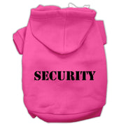 Mirage Pet Products XS (0-3 lbs.) / Bright Pink Dog or Cat Hoodie Screen Printed "Security"