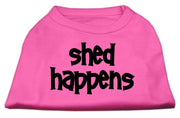 Mirage Pet Products XS (0-3 lbs.) / Bright Pink Pet Dog & Cat Screen Printed Shirt "Shed Happens"