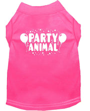 Mirage Pet Products XS (0-3 lbs.) / Bright Pink Pet Dog & Cat Shirt Screen Printed "Party Animal"