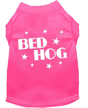 Mirage Pet Products XS (0-3 lbs.) / Bright Pink Pet Dog or Cat Shirt Screen Printed "Bed Hog"