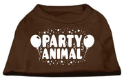 Mirage Pet Products XS (0-3 lbs.) / Brown Pet Dog & Cat Shirt Screen Printed "Party Animal"