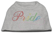 Mirage Pet Products XS (0-3 lbs.) / Gray Pet Dog & Cat Rhinestone Shirt "Rainbow Pride"