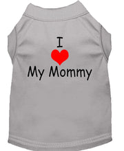 Mirage Pet Products XS (0-3 lbs.) / Gray Pet Dog & Cat Shirt Screen Printed "I Love My Mommy"