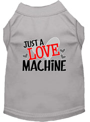 Mirage Pet Products XS (0-3 lbs.) / Gray Pet Dog & Cat Shirt Screen Printed "Just A Love Machine"