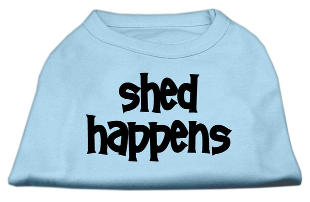 Mirage Pet Products XS (0-3 lbs.) / Light Blue Pet Dog & Cat Screen Printed Shirt "Shed Happens"