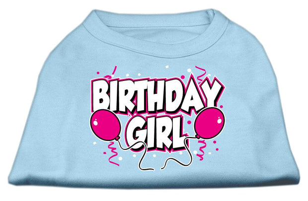 Mirage Pet Products XS (0-3 lbs.) / Light Blue Pet Dog & Cat Shirt Screen Printed "Birthday Girl"