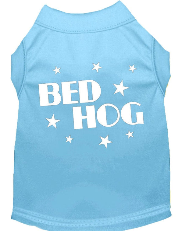 Mirage Pet Products XS (0-3 lbs.) / Light Blue Pet Dog or Cat Shirt Screen Printed "Bed Hog"