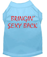 Mirage Pet Products XS (0-3 lbs.) / Light Blue Pet Dog or Cat Shirt Screen Printed "Bringin' Sexy Back"