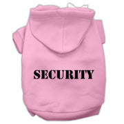 Mirage Pet Products XS (0-3 lbs.) / Light Pink Dog or Cat Hoodie Screen Printed "Security"