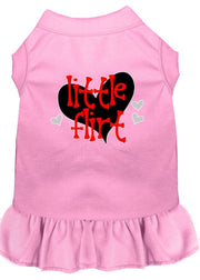 Mirage Pet Products XS (0-3 lbs.) / Light Pink Pet Dog & Cat Screen Printed Dress "Little Flirt"