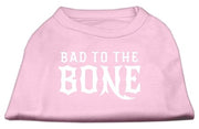 Mirage Pet Products XS (0-3 lbs.) / Light Pink Pet Dog Shirt Screen Printed "Bad To The Bone"