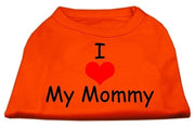 Mirage Pet Products XS (0-3 lbs.) / Orange Pet Dog & Cat Shirt Screen Printed "I Love My Mommy"