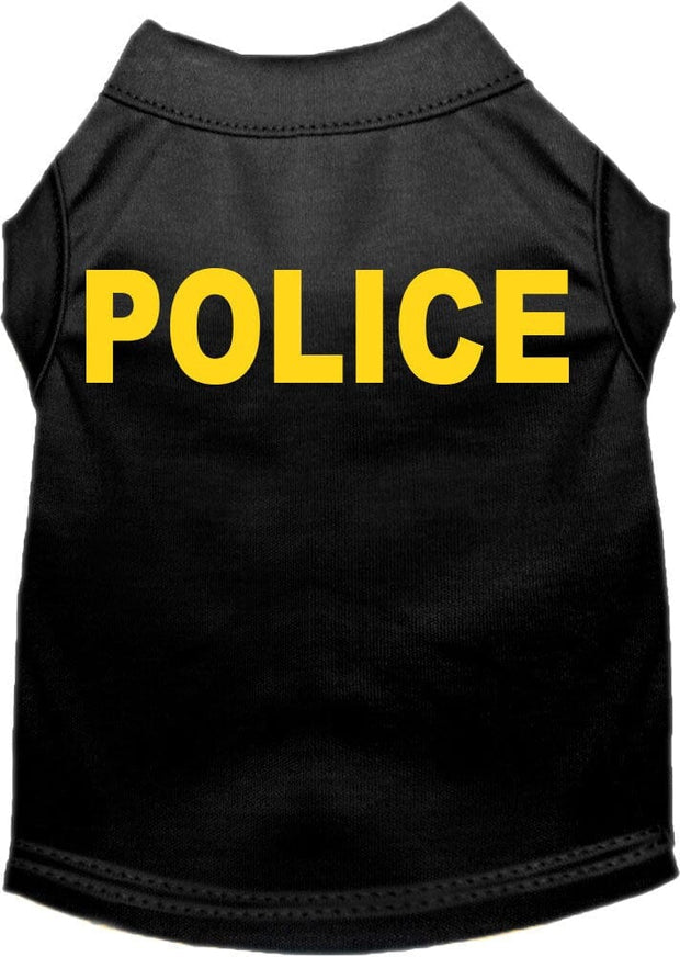 Mirage Pet Products XS (0-3 lbs.) Pet Dog & Cat Screen Printed Shirt "Police"