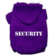 Mirage Pet Products XS (0-3 lbs.) / Purple Dog or Cat Hoodie Screen Printed "Security"