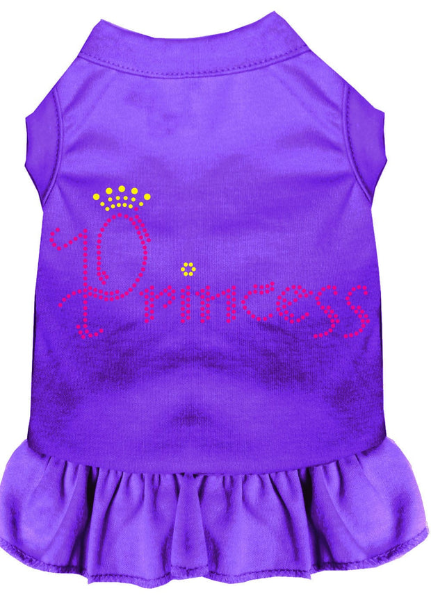 Mirage Pet Products XS (0-3 lbs.) / Purple Pet Dog & Cat Rhinestone Dress "Princess"