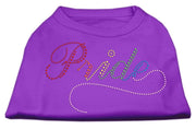 Mirage Pet Products XS (0-3 lbs.) / Purple Pet Dog & Cat Rhinestone Shirt "Rainbow Pride"