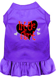 Mirage Pet Products XS (0-3 lbs.) / Purple Pet Dog & Cat Screen Printed Dress "Little Flirt"