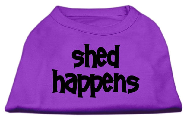 Mirage Pet Products XS (0-3 lbs.) / Purple Pet Dog & Cat Screen Printed Shirt "Shed Happens"