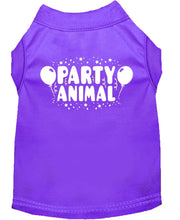 Mirage Pet Products XS (0-3 lbs.) / Purple Pet Dog & Cat Shirt Screen Printed "Party Animal"