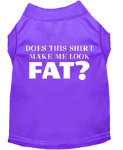 Mirage Pet Products XS (0-3 lbs.) / Purple Pet Dog or Cat Shirt Screen Printed "Does This Shirt Make Me Look Fat?"