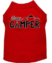 Mirage Pet Products XS (0-3 lbs.) / Red Pet Dog & Cat Shirt Screen Printed "Happy Camper"