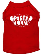 Mirage Pet Products XS (0-3 lbs.) / Red Pet Dog & Cat Shirt Screen Printed "Party Animal"