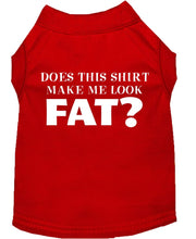Mirage Pet Products XS (0-3 lbs.) / Red Pet Dog or Cat Shirt Screen Printed "Does This Shirt Make Me Look Fat?"