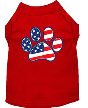 Mirage Pet Products XS (0-3 lbs.) / Red Pet Dog & Puppy Shirt Screen Printed "Patriotic Paw"