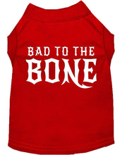Mirage Pet Products XS (0-3 lbs.) / Red Pet Dog Shirt Screen Printed "Bad To The Bone"